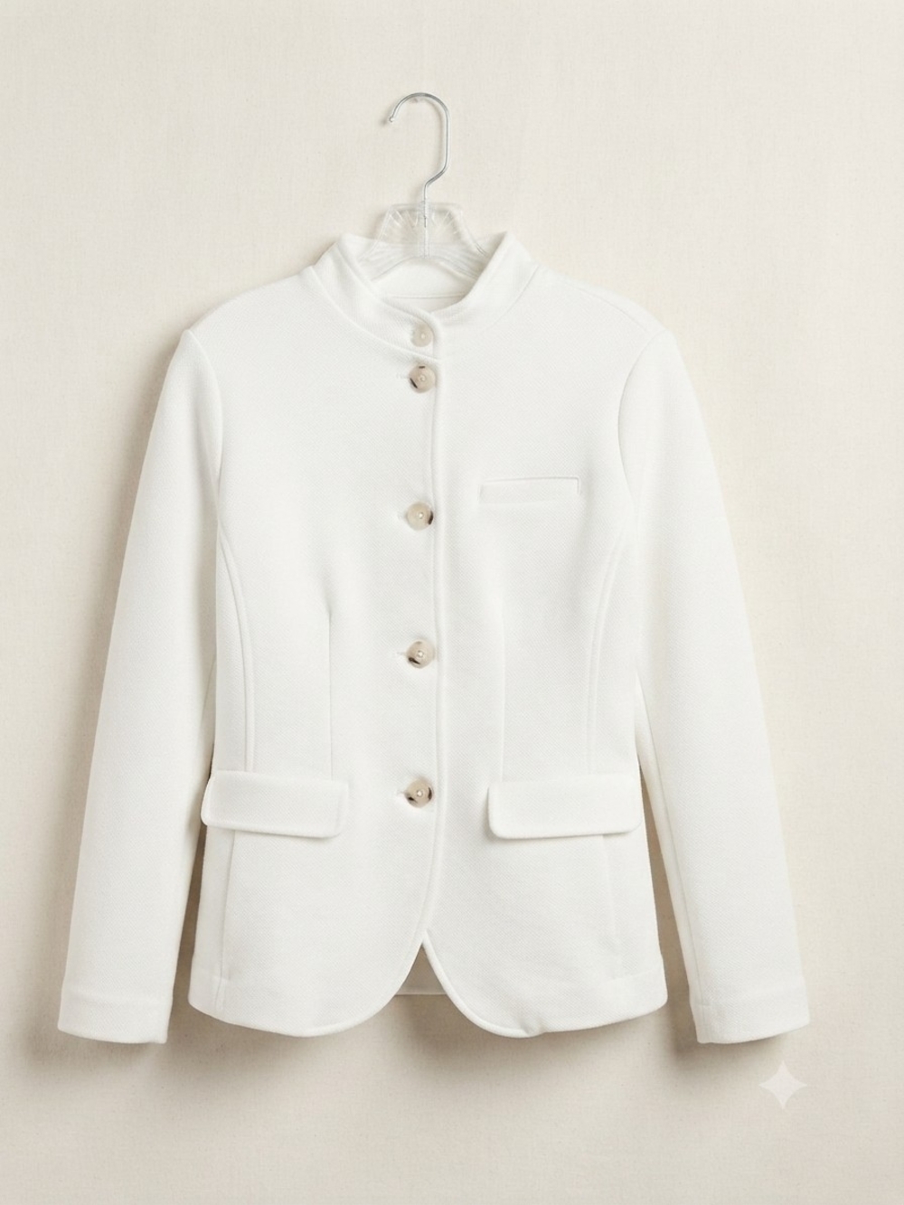 Banana Republic Military Pique Blazer - Ivory - Size S Petite - NWT